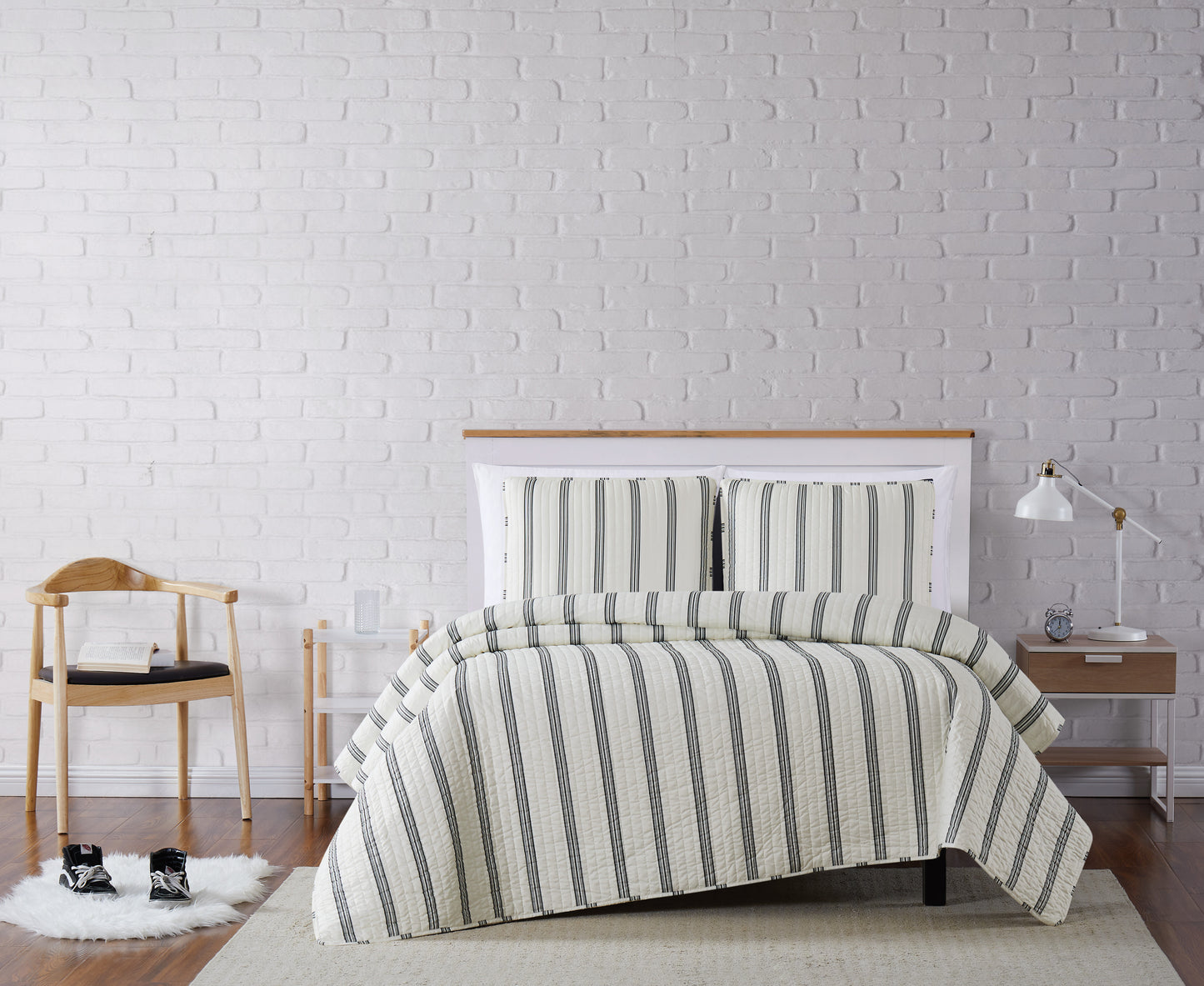 Truly Soft Millenial Stripe Quilt Set