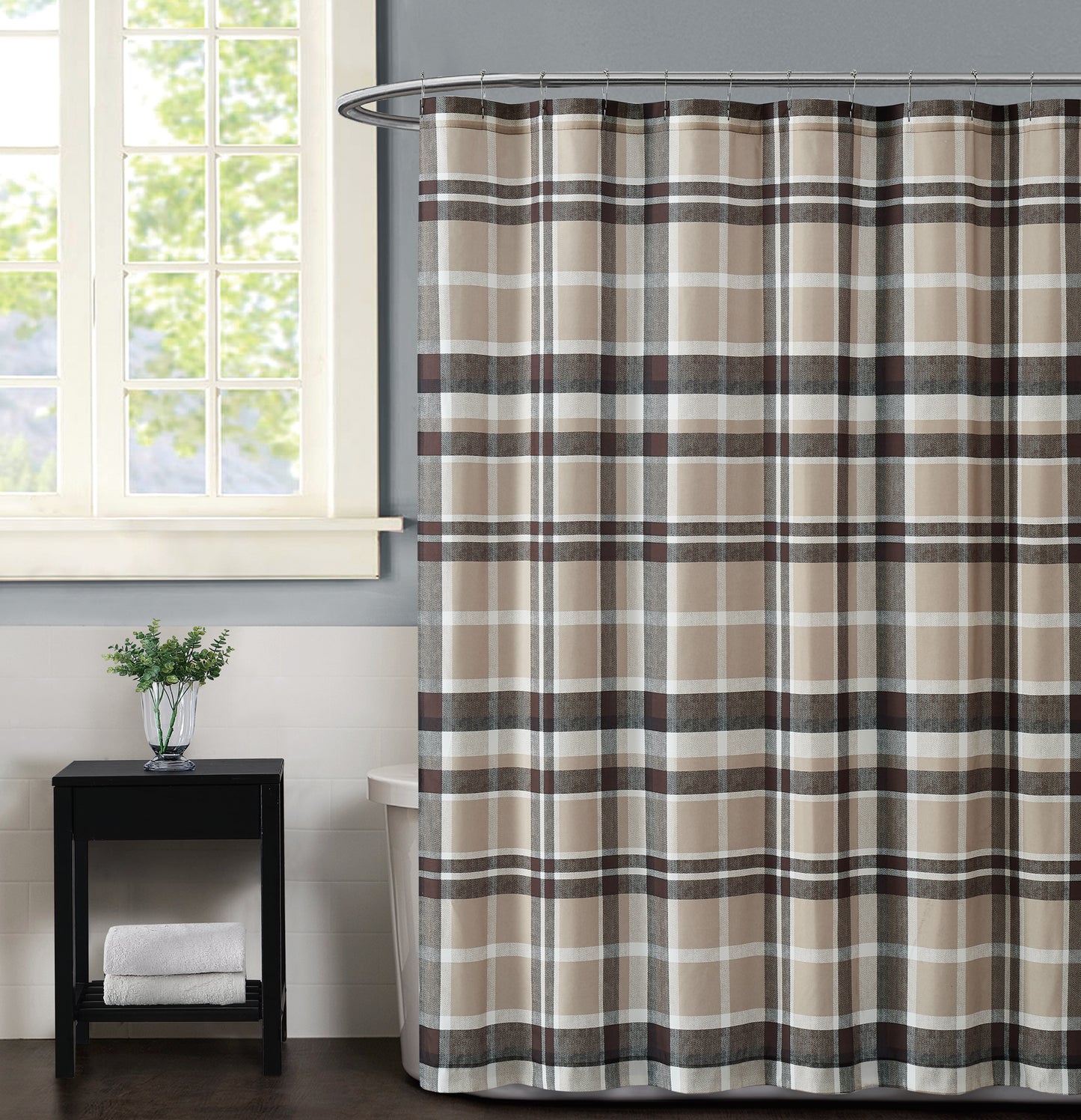 Truly Soft Paulette Plaid Shower Curtain