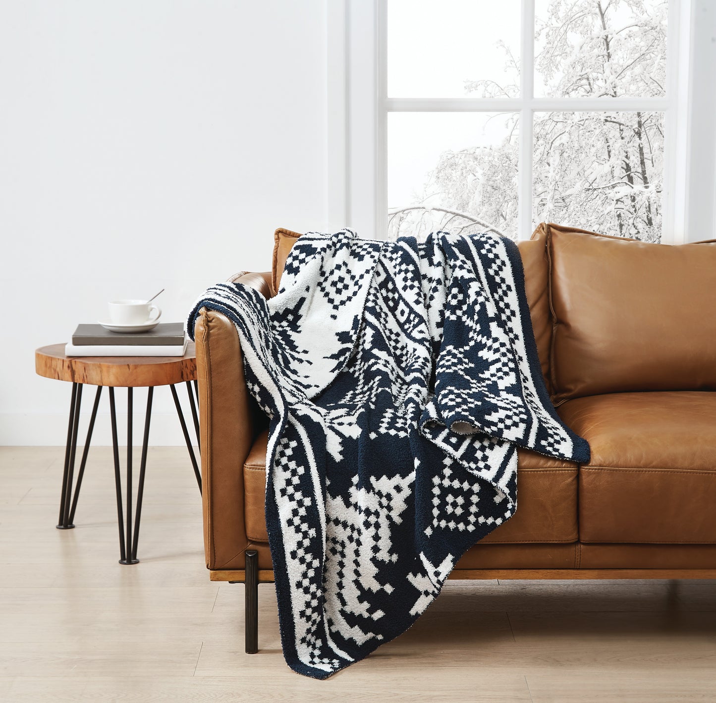 Truly Soft Cozy Fair Isle Reversible 50x70 Throw