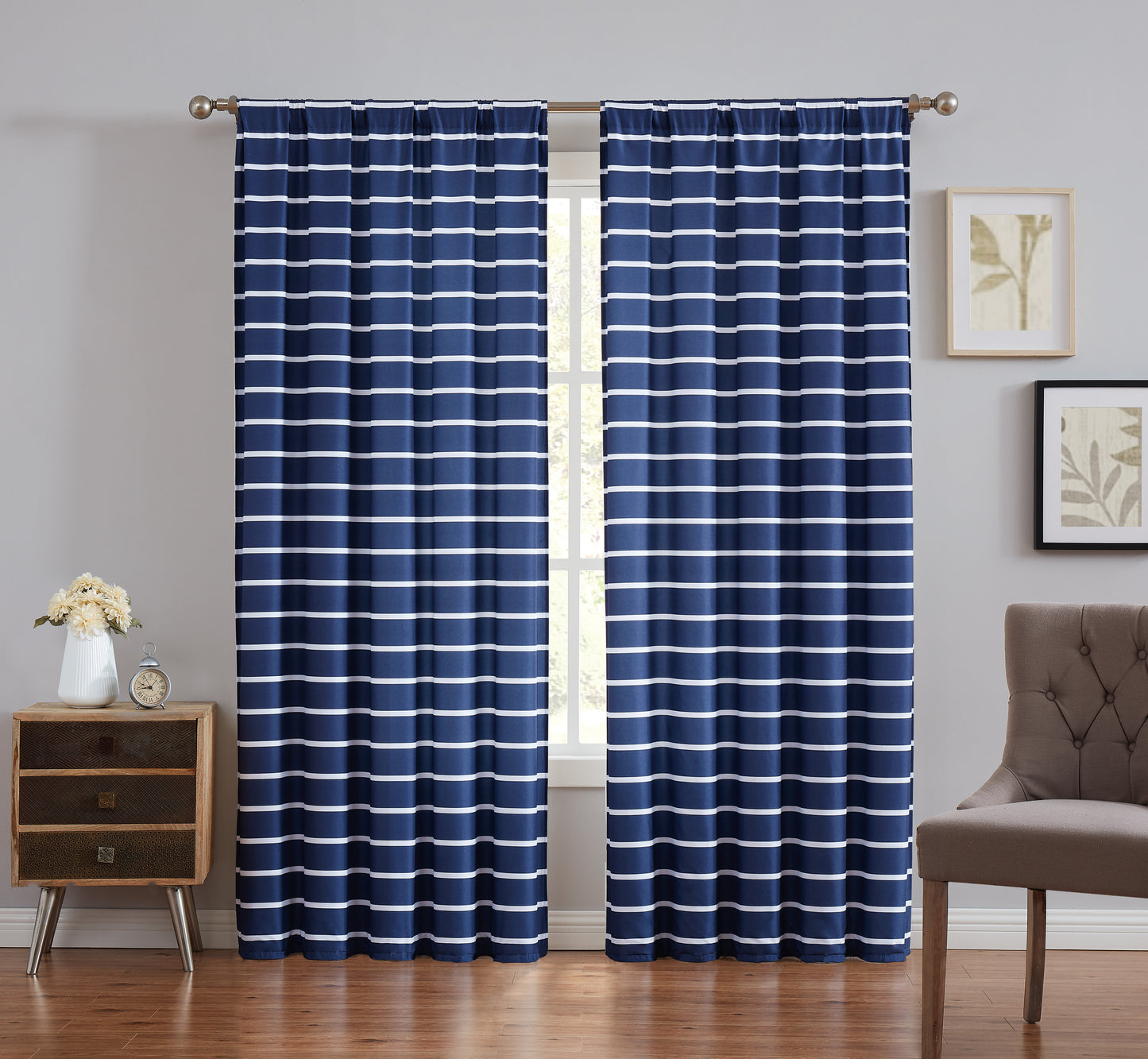 Truly Soft Maddow Stripe Drape Panel Pair