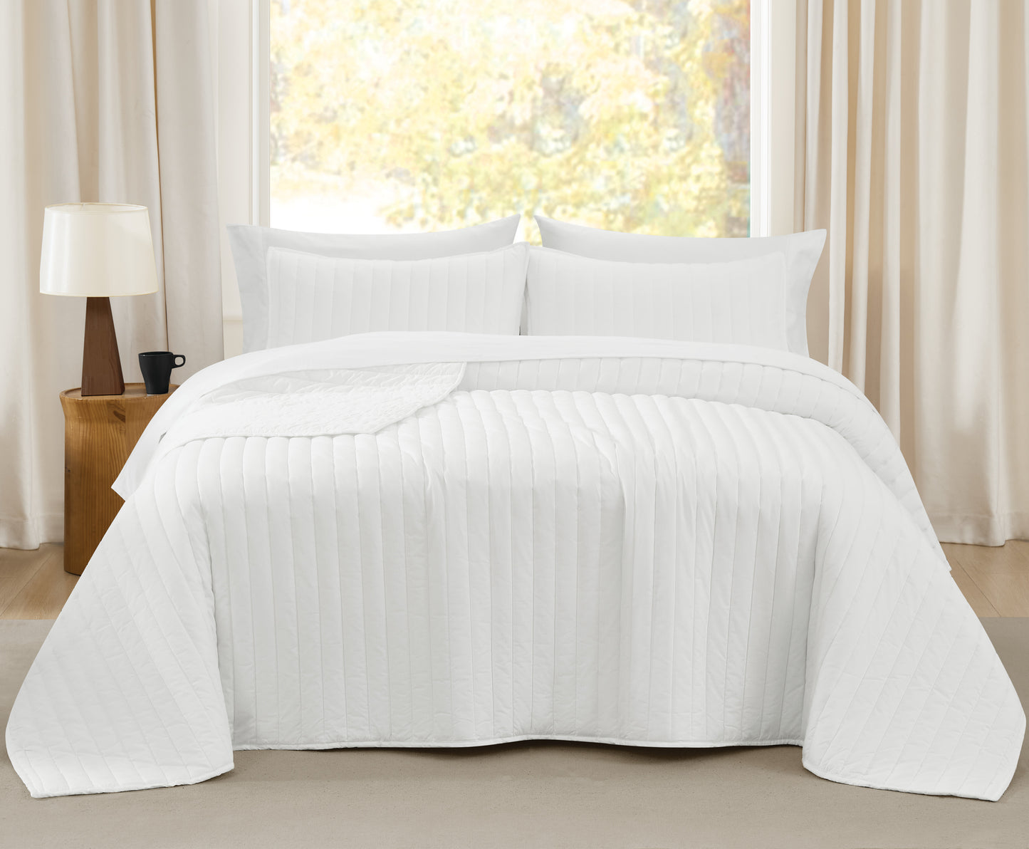 Brooklyn Loom Oversized Cotton Percale Quilt Set