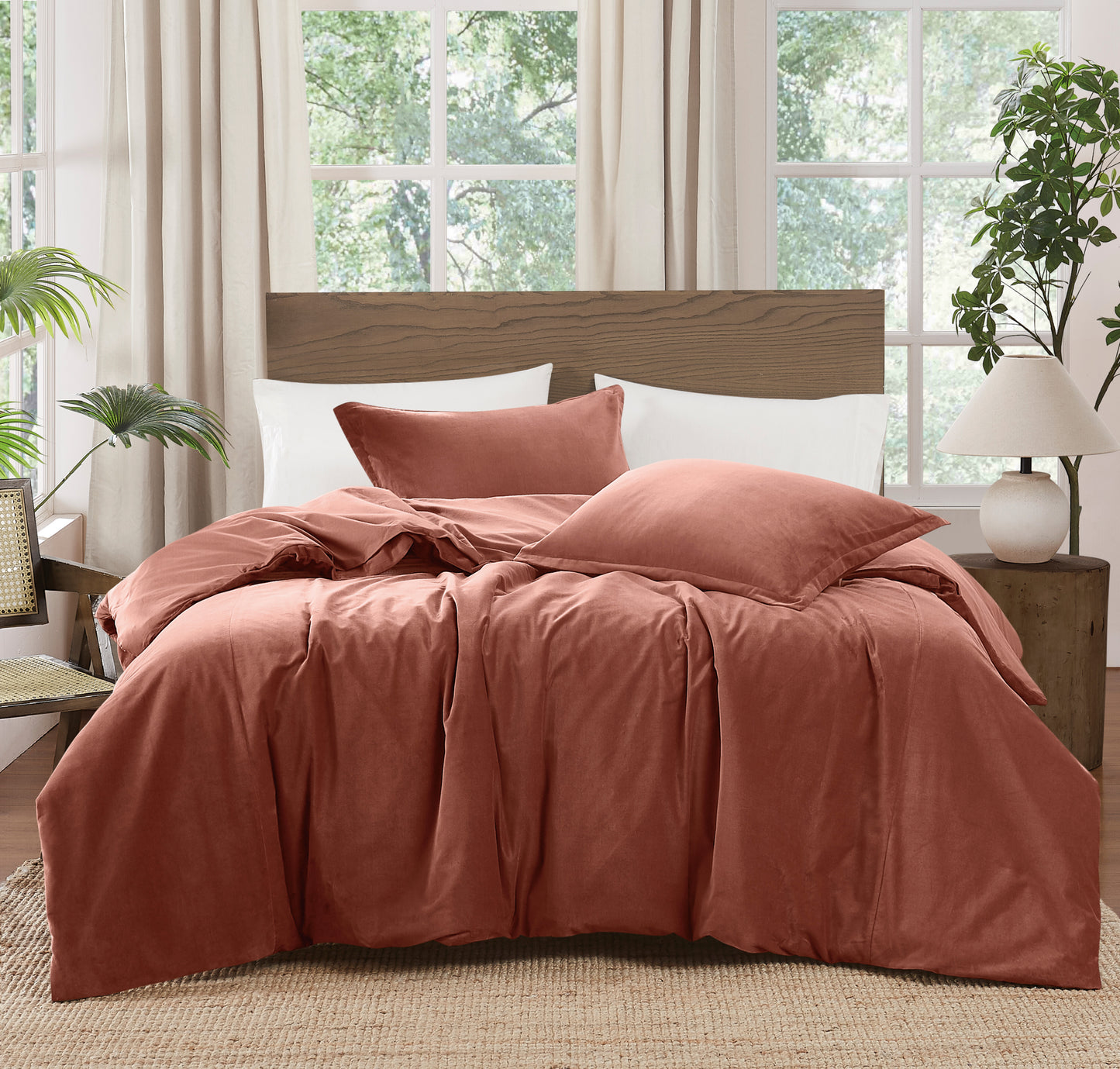 Brooklyn Loom Matte Cotton Velvet Duvet Set