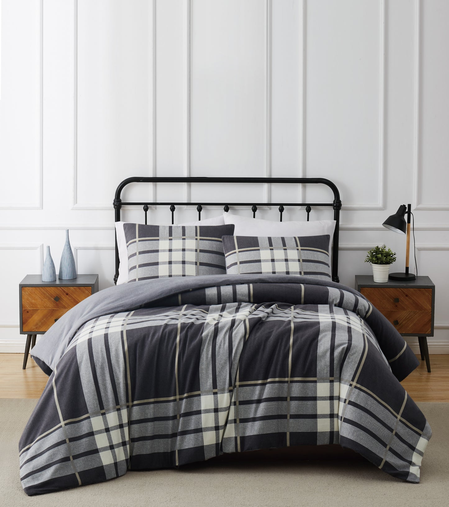 Truly Soft Milo Plaid Flannel Duvet Set