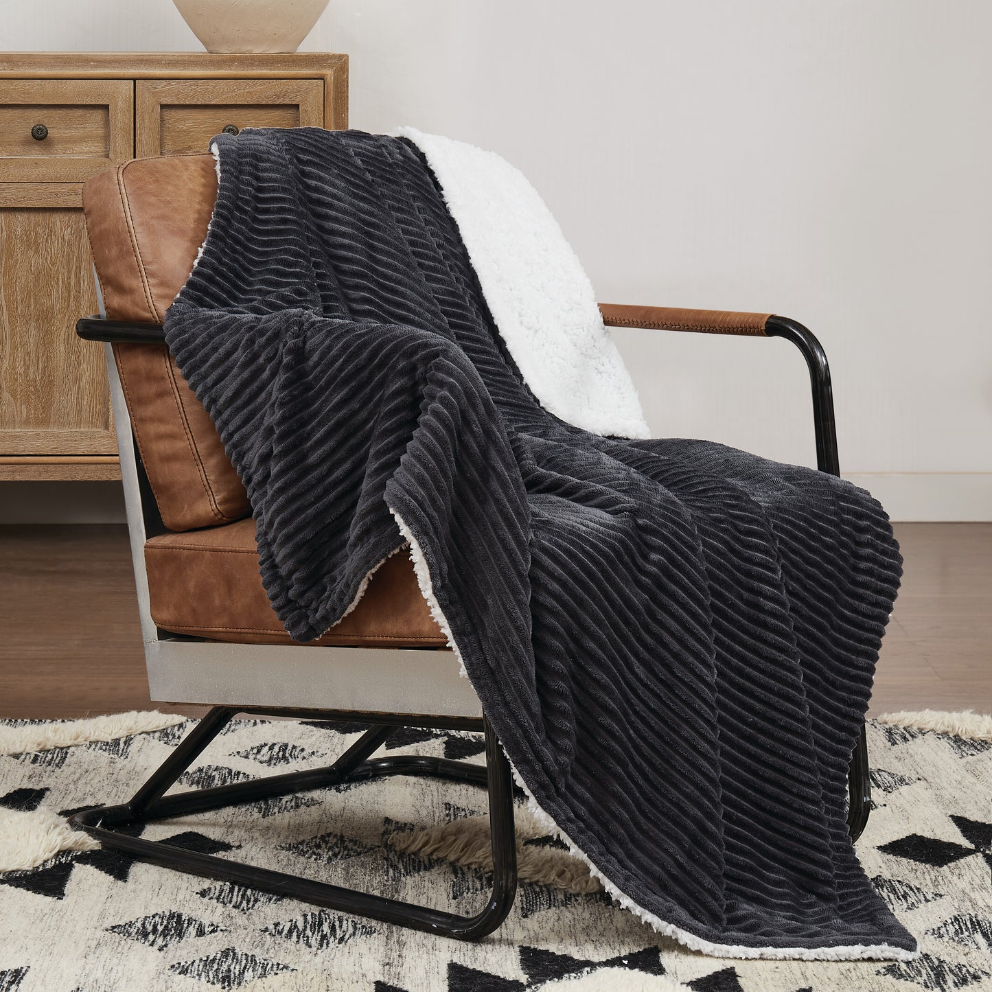 Brooklyn Loom Corduroy Plush Throw Blanket