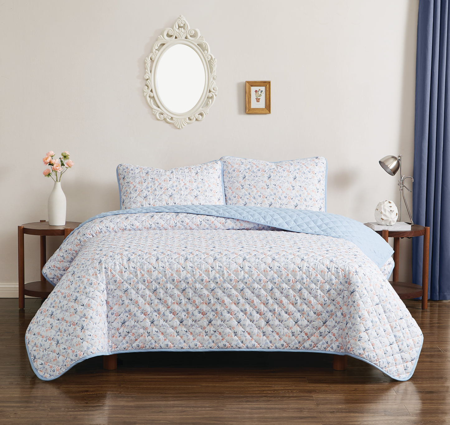 Truly Soft Maine Floral Quilt Set