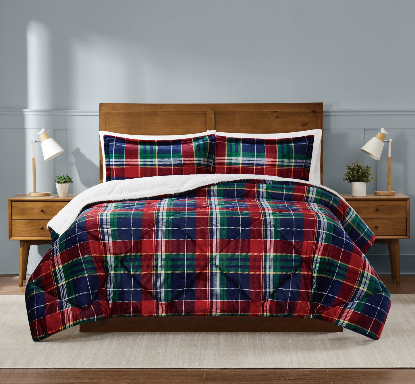 Truly Soft Cuddle Warmth Ivan Plaid Comforter Set