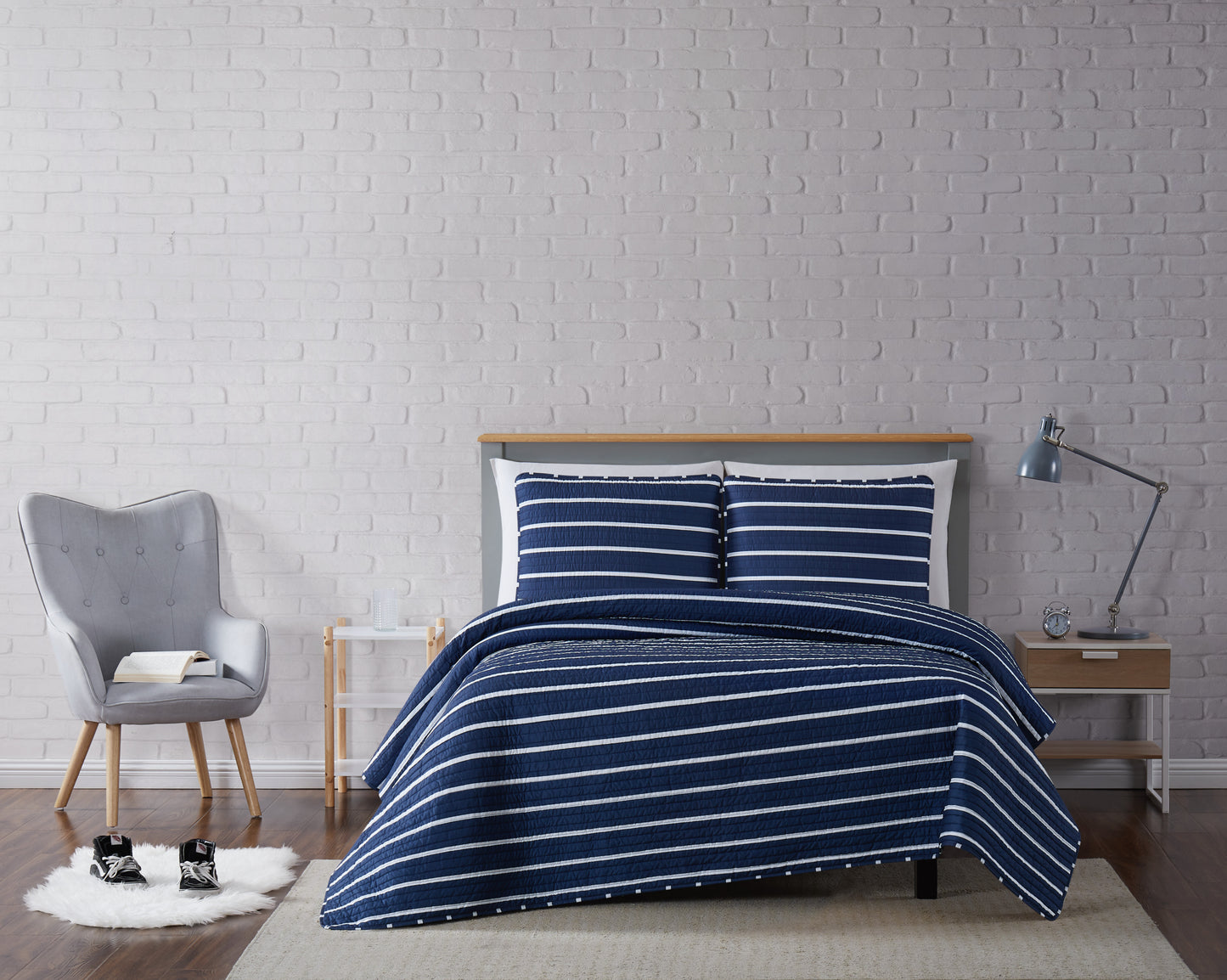 Truly Soft Maddow Stripe Quilt Set