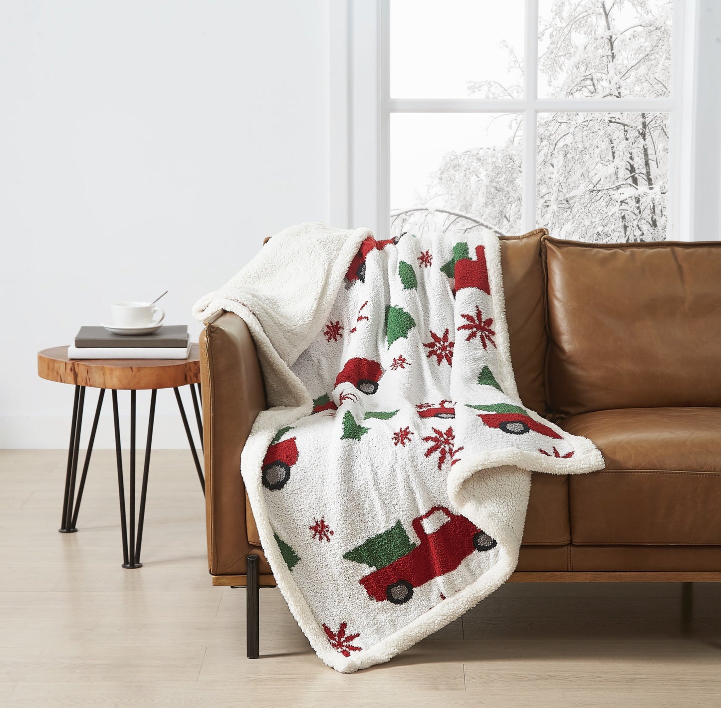 Truly Soft Cozy Tree and Truck Throw