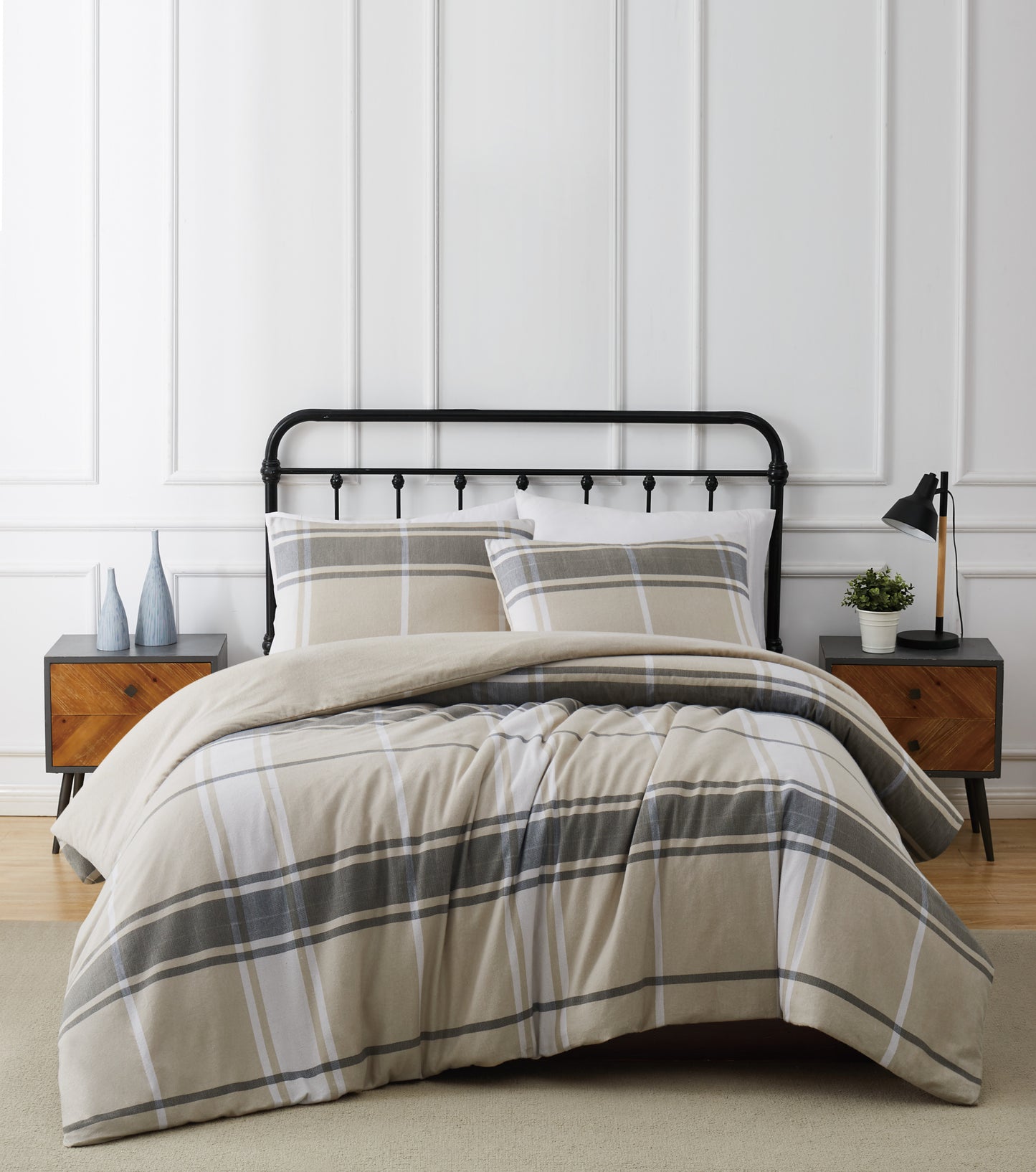 Truly Soft Preston Plaid Flannel Duvet Set
