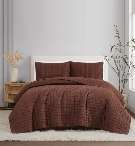 Brooklyn Loom Solid 100% Linen Quilt Set