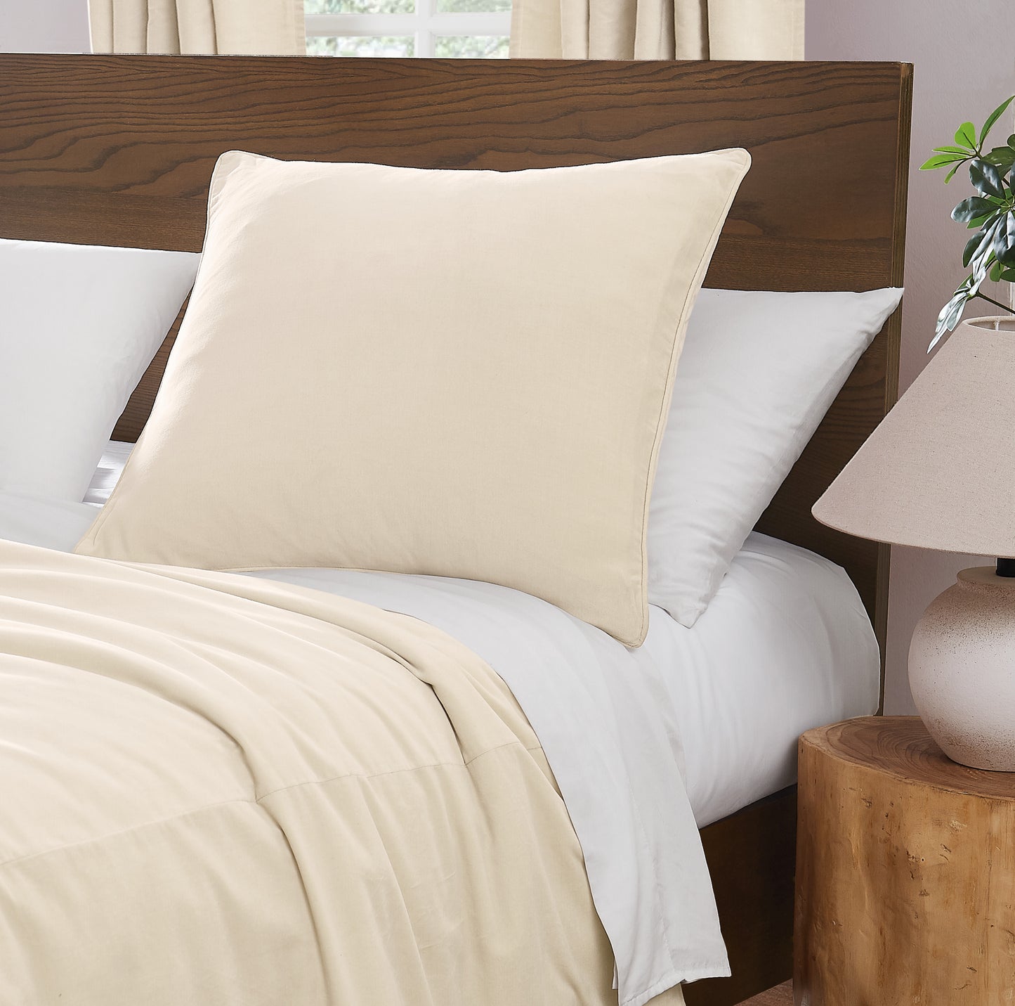 Brooklyn Loom Matte Cotton Velvet Euro Shams