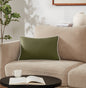 Brooklyn Loom Solid Contrast Piped Decorative Pillow