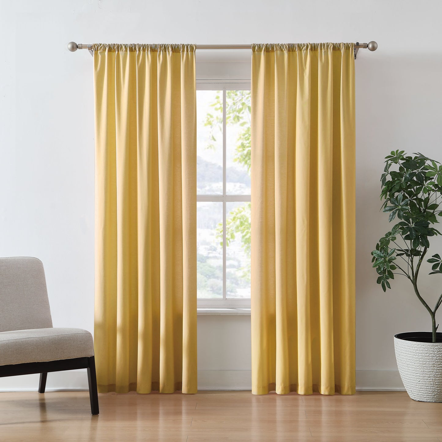 Brooklyn Loom 100% Cotton 200 Thread Count Percale Drape Pair