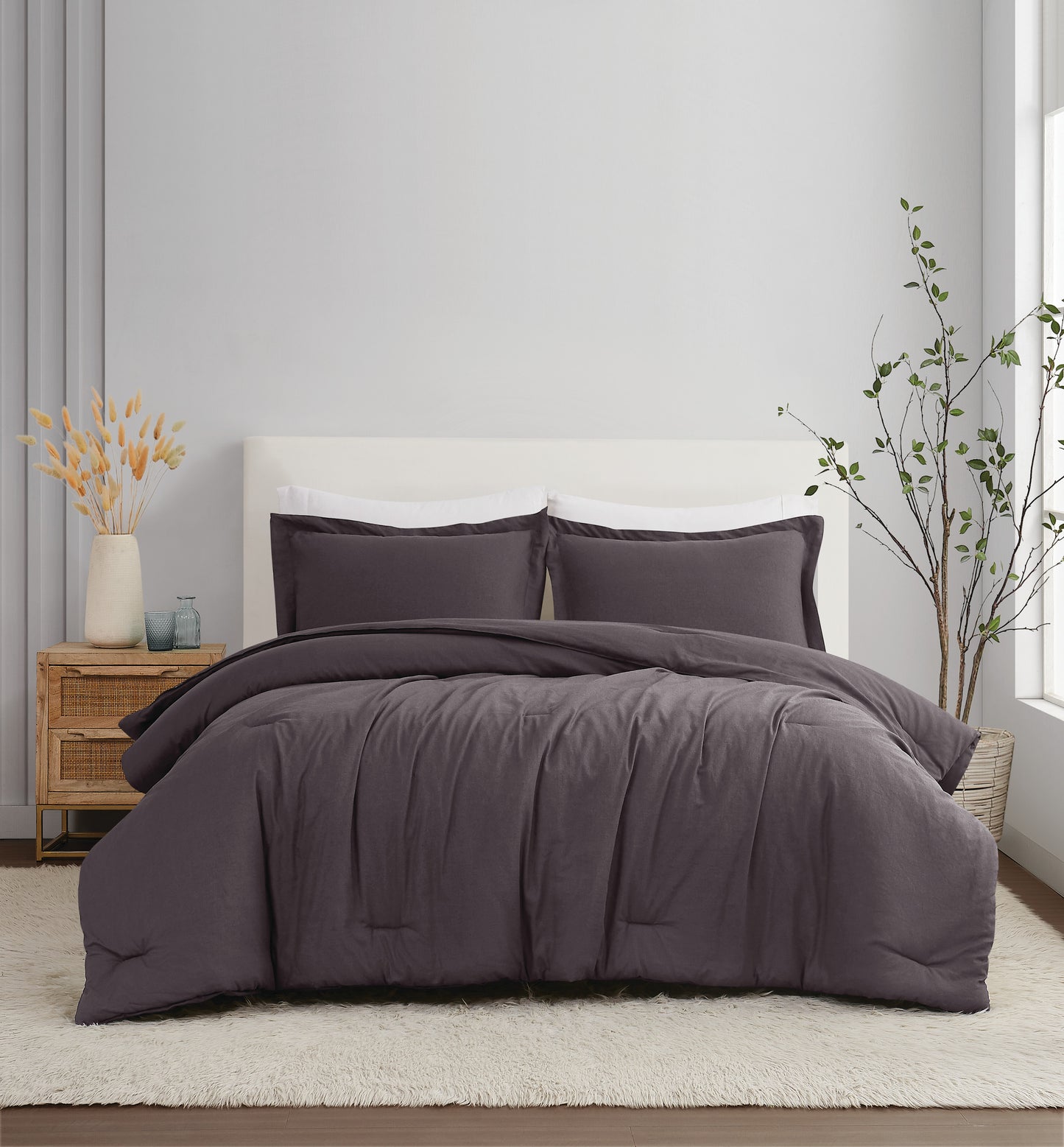 Brooklyn Loom Solid 100% Linen Comforter Set