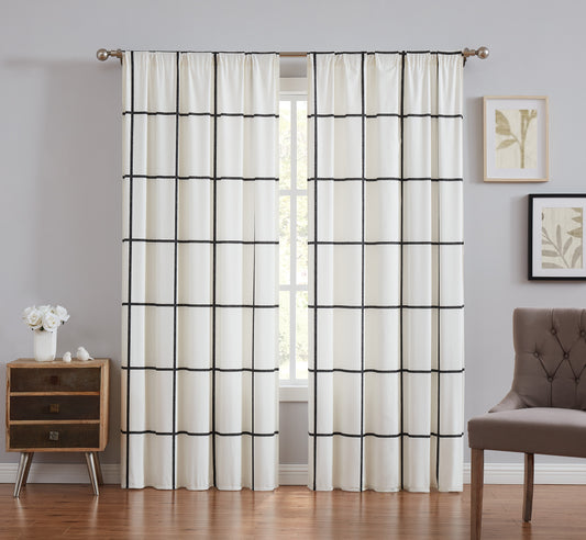 Truly Soft Kurt Windowpane Window Drape Set