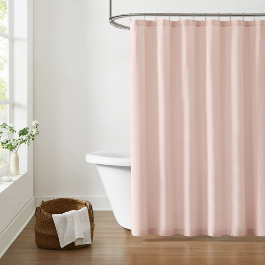 Brooklyn Loom 100% Cotton 200 Thread Count Percale Shower Curtain