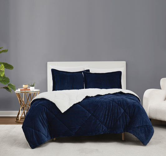 Brooklyn Loom Corduroy Plush Comforter Set