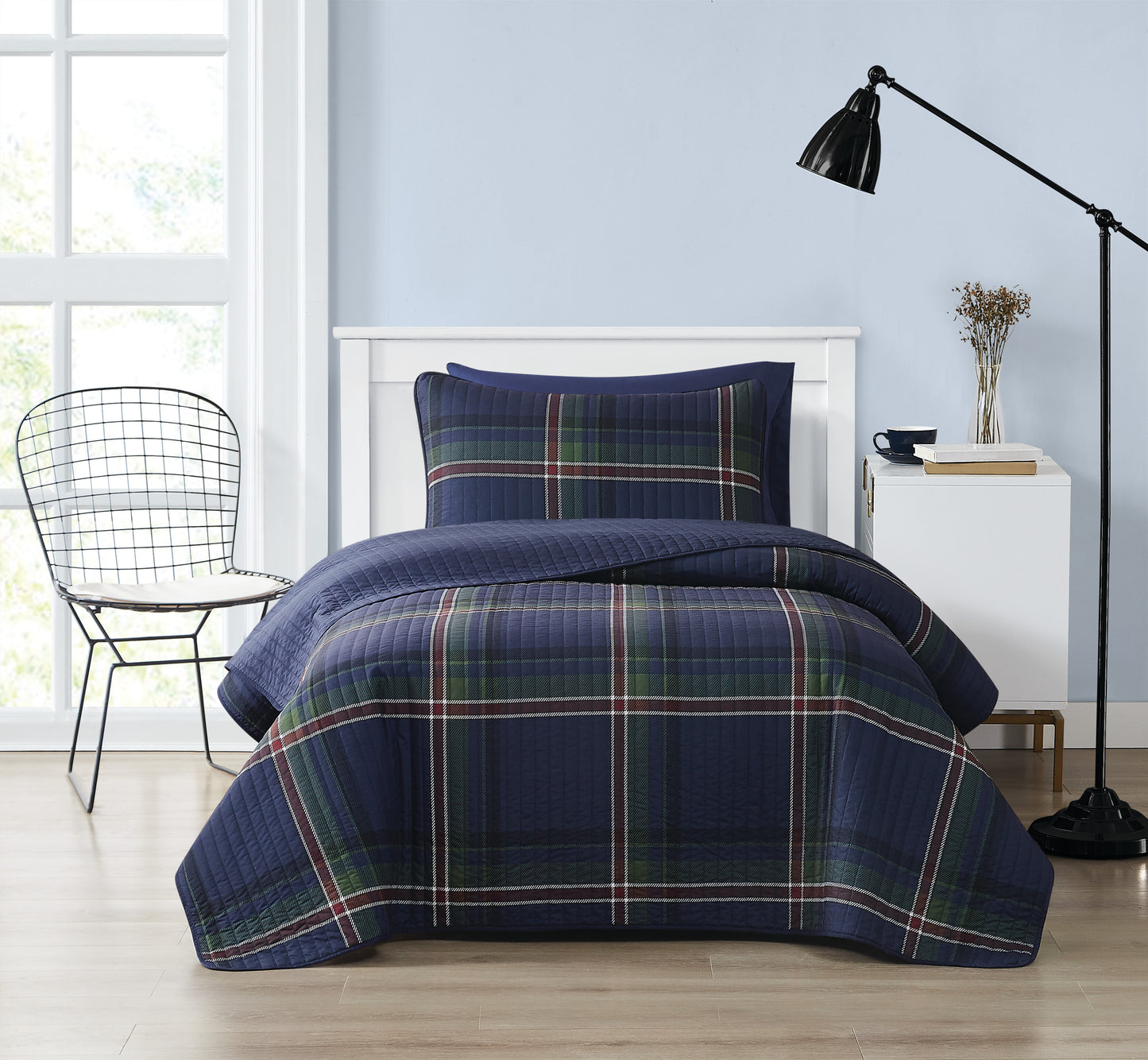 Truly Soft Bronson Plaid Quilt Set