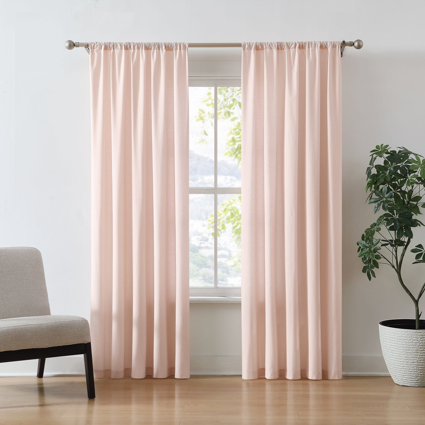 Brooklyn Loom 100% Cotton 200 Thread Count Percale Drape Pair