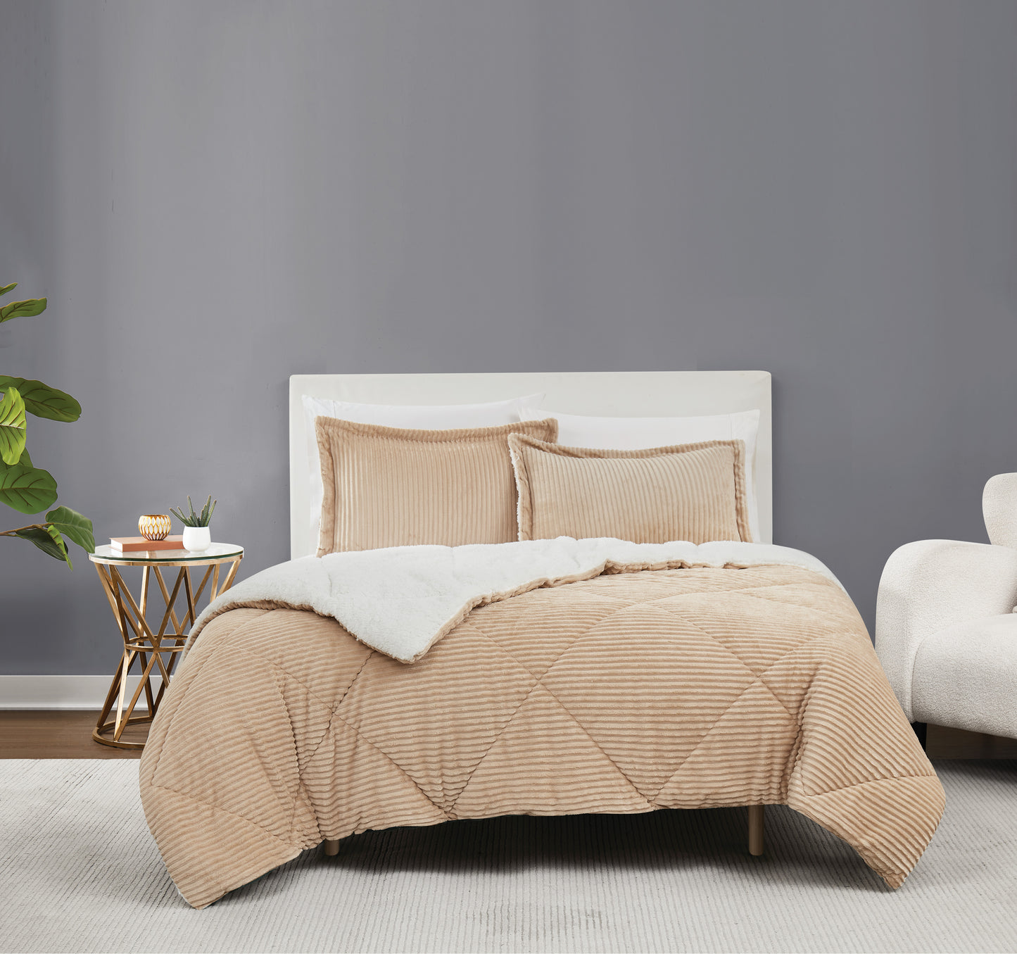 Brooklyn Loom Corduroy Plush Comforter Set
