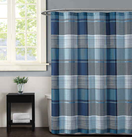 Truly Sofft Trey Plaid Shower Curtain