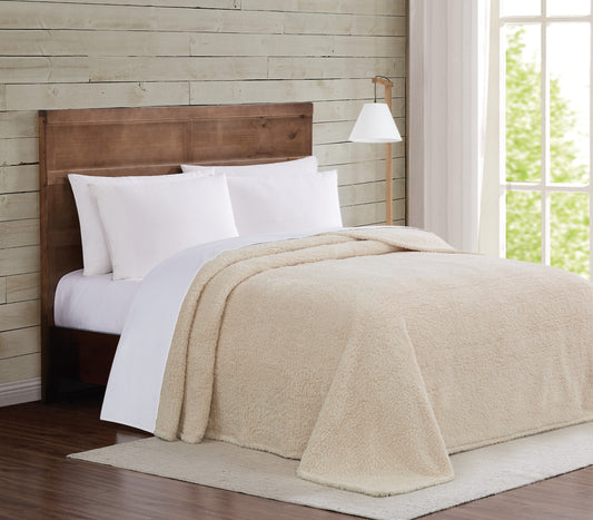 Brooklyn Loom Marshmallow Sherpa Throw Blanket