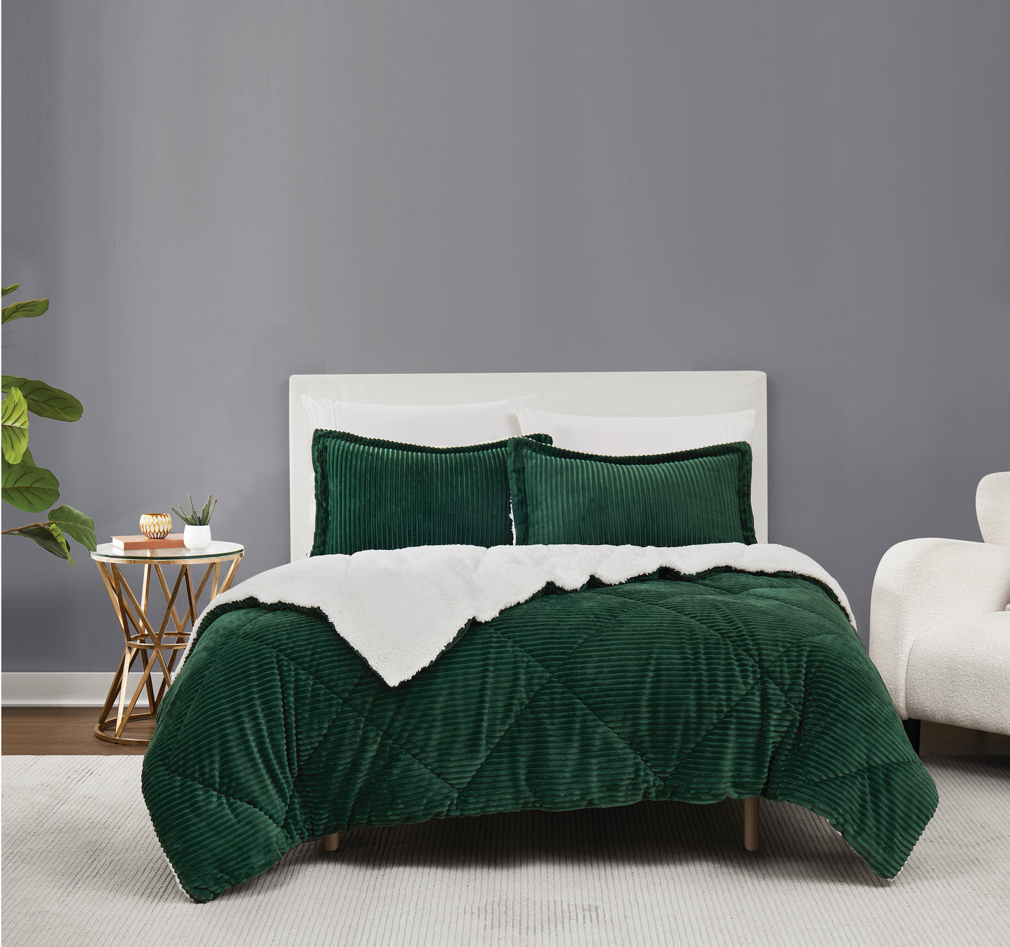 Brooklyn Loom Corduroy Plush Comforter Set