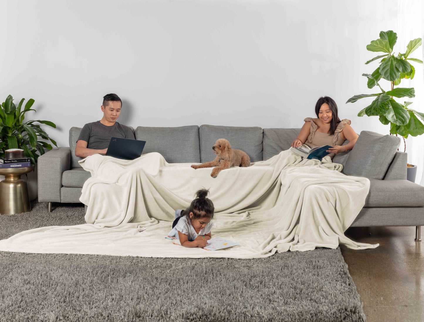 Truly Soft Velvet Plush Family Blanket