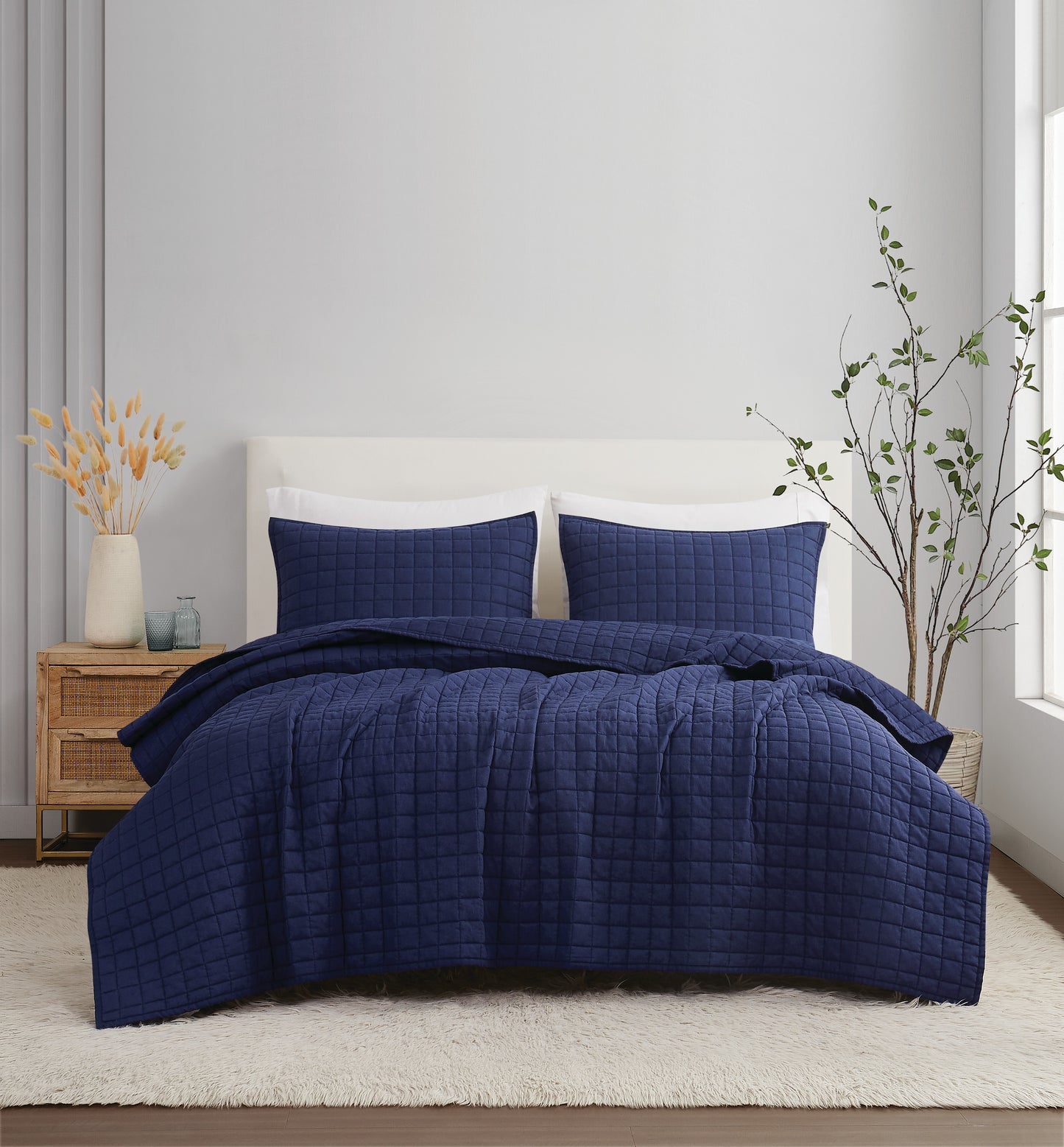 Brooklyn Loom Solid 100% Linen Quilt Set