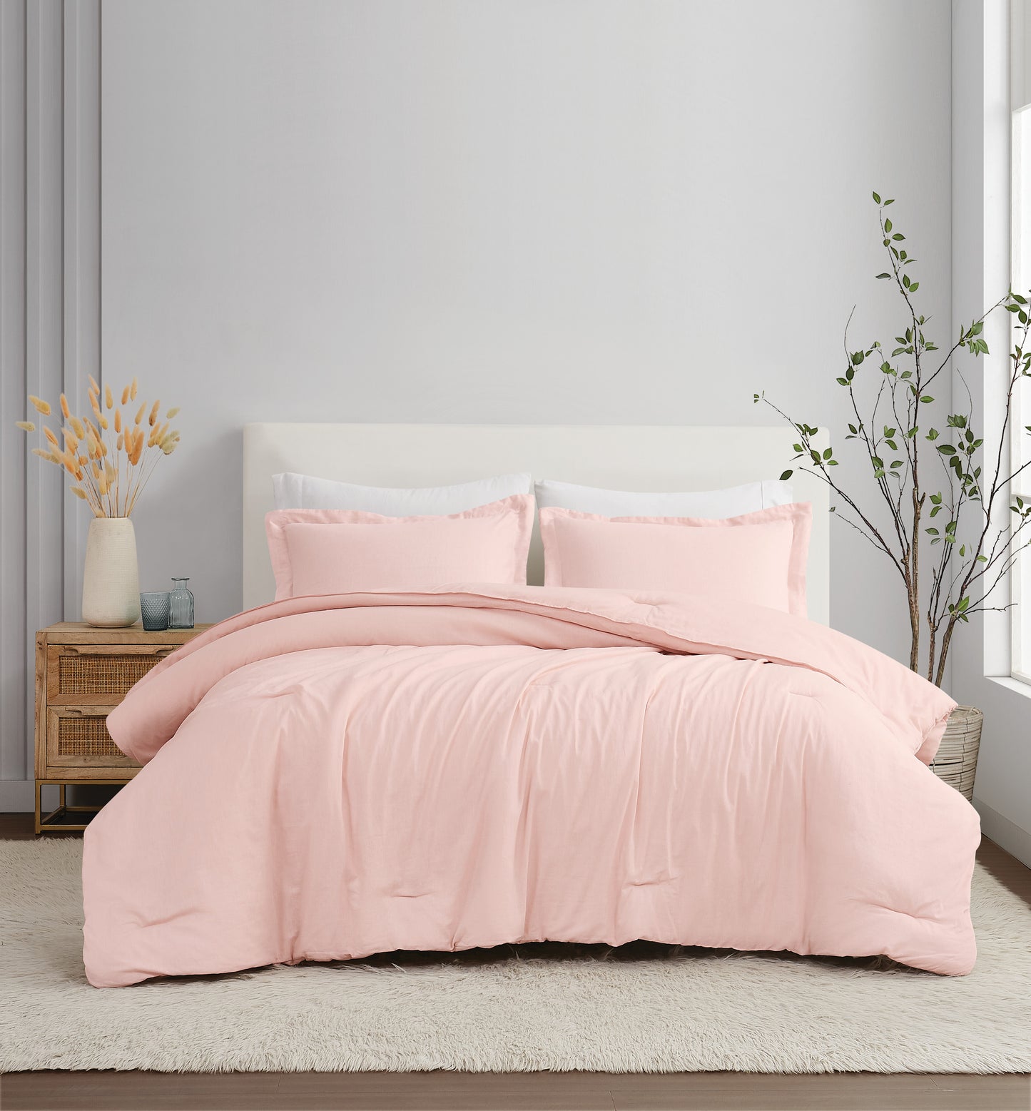 Brooklyn Loom Solid 100% Linen Comforter Set