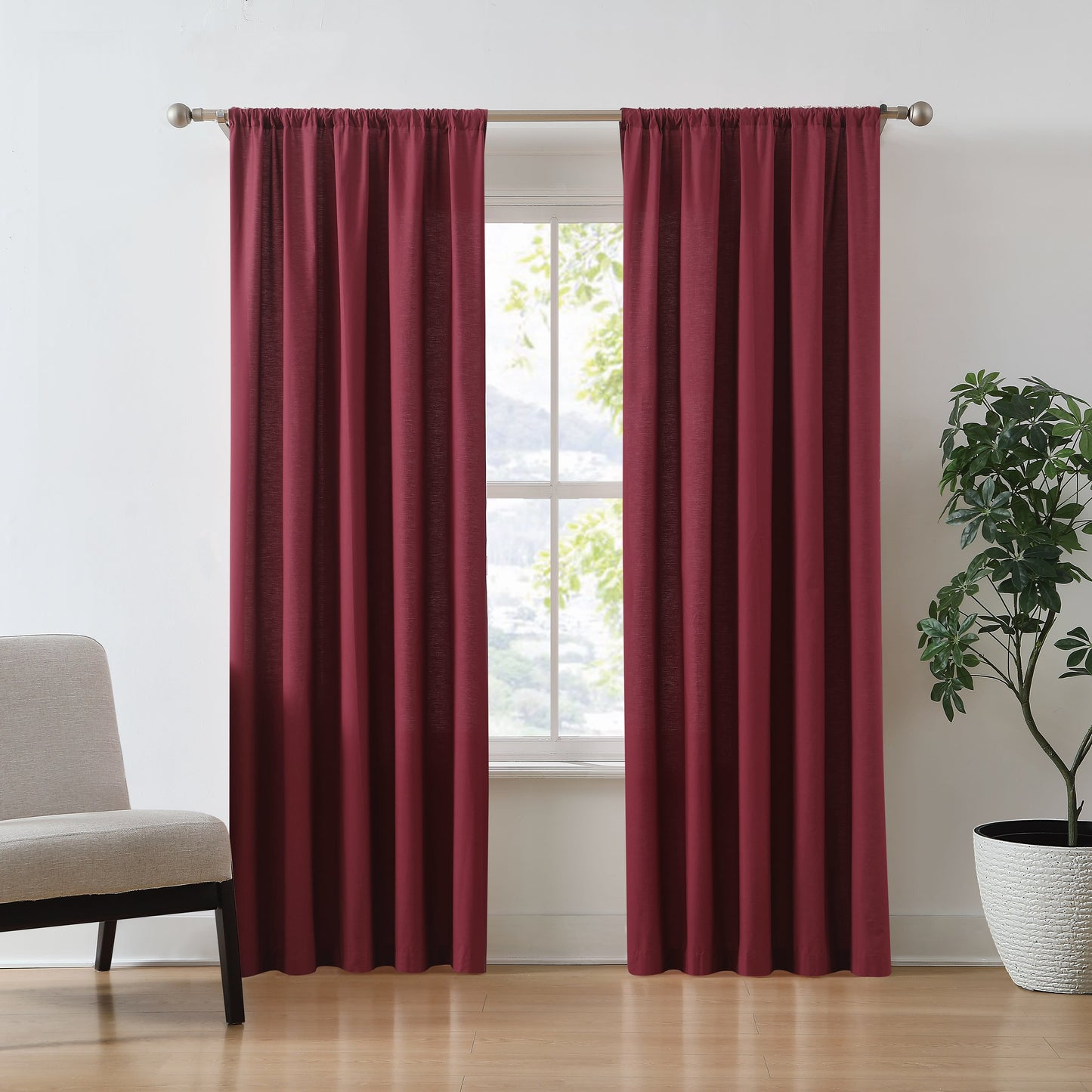 Brooklyn Loom 100% Cotton 200 Thread Count Percale Drape Pair