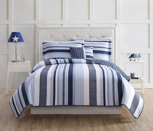 My World Mason Stripe Quilt Set