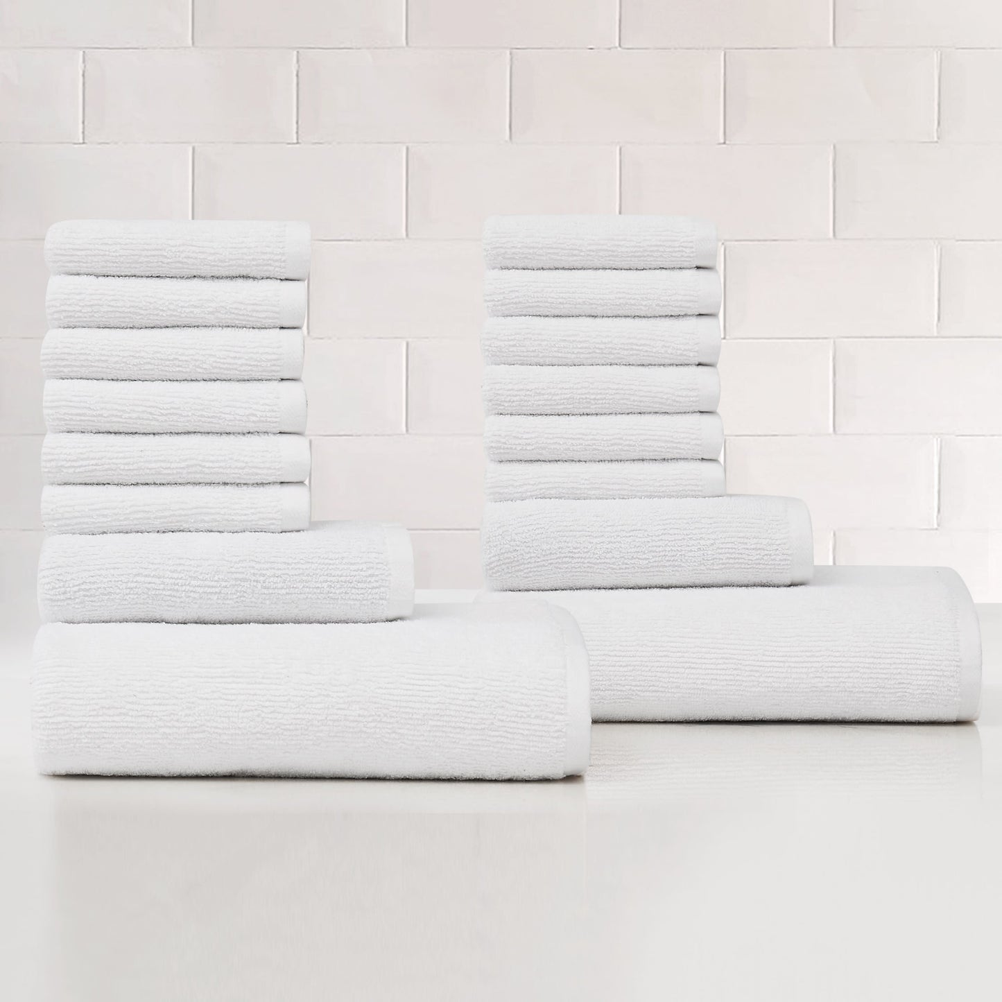 Truly Soft 16 Piece Textured Towel Set
