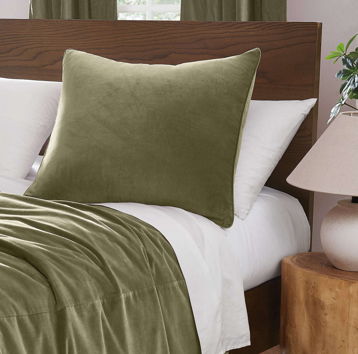 Brooklyn Loom Matte Cotton Velvet Euro Shams