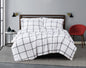 Truly Soft Printed Windowpane Duvet Set