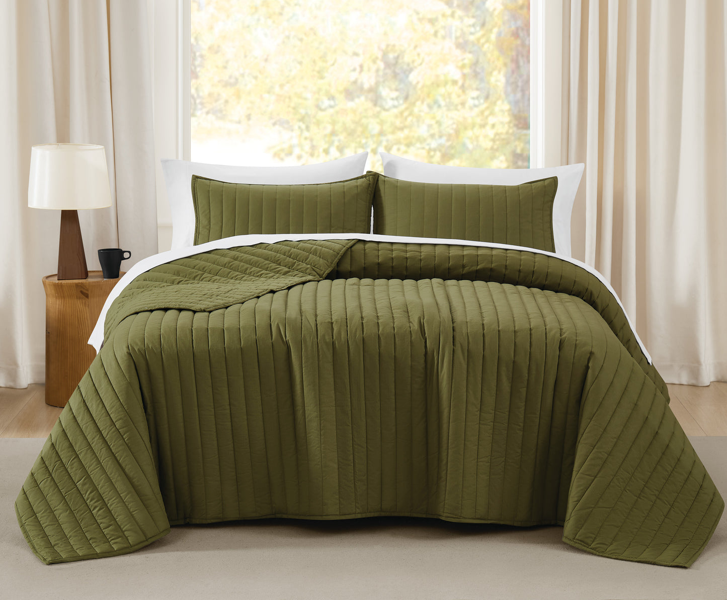 Brooklyn Loom Oversized Cotton Percale Quilt Set