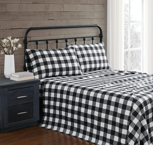 Truly Soft Buffalo Check Flannel Sheet Set