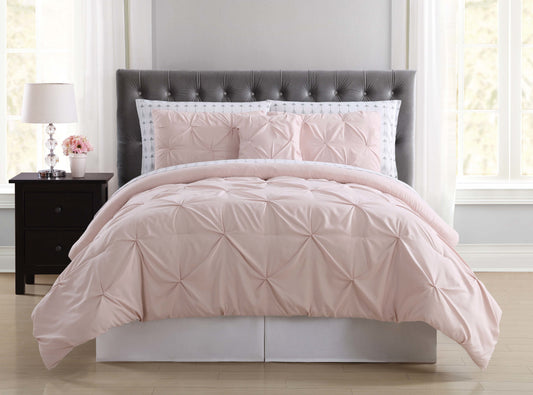 Truly Soft Arrow Pleated White King Bed in a Bag