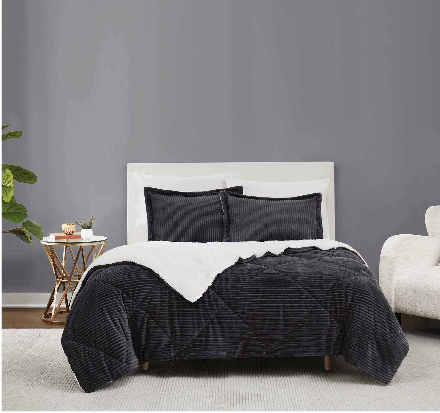 Brooklyn Loom Corduroy Plush Comforter Set