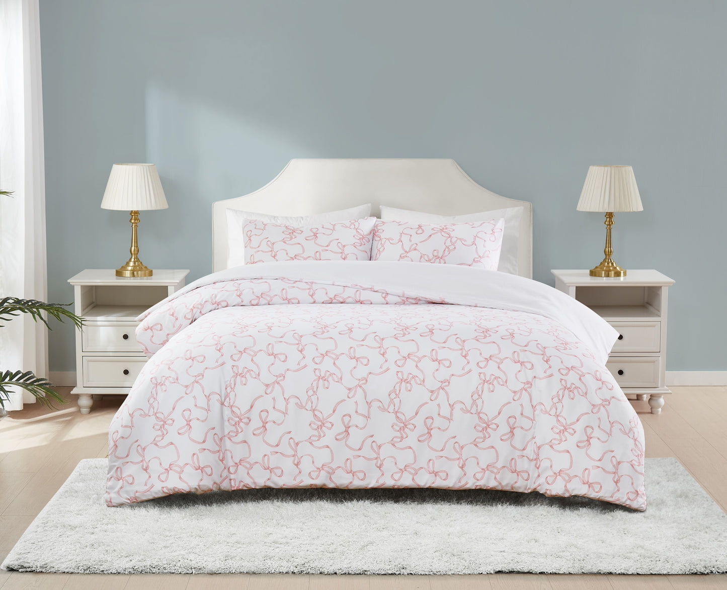 Truly Soft Printed Bow Microfiber Duvet Sets
