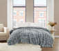 Brooklyn Loom Bubble Faux Fur Bed Blanket