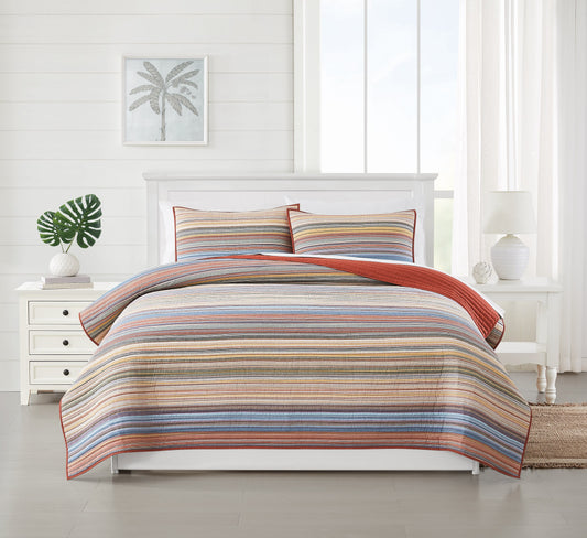Oceanfront Resort Naples Yarn Dye Stripe Quilt Set