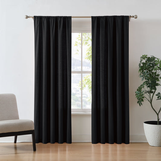 Brooklyn Loom 100% Cotton 200 Thread Count Percale Drape Pair