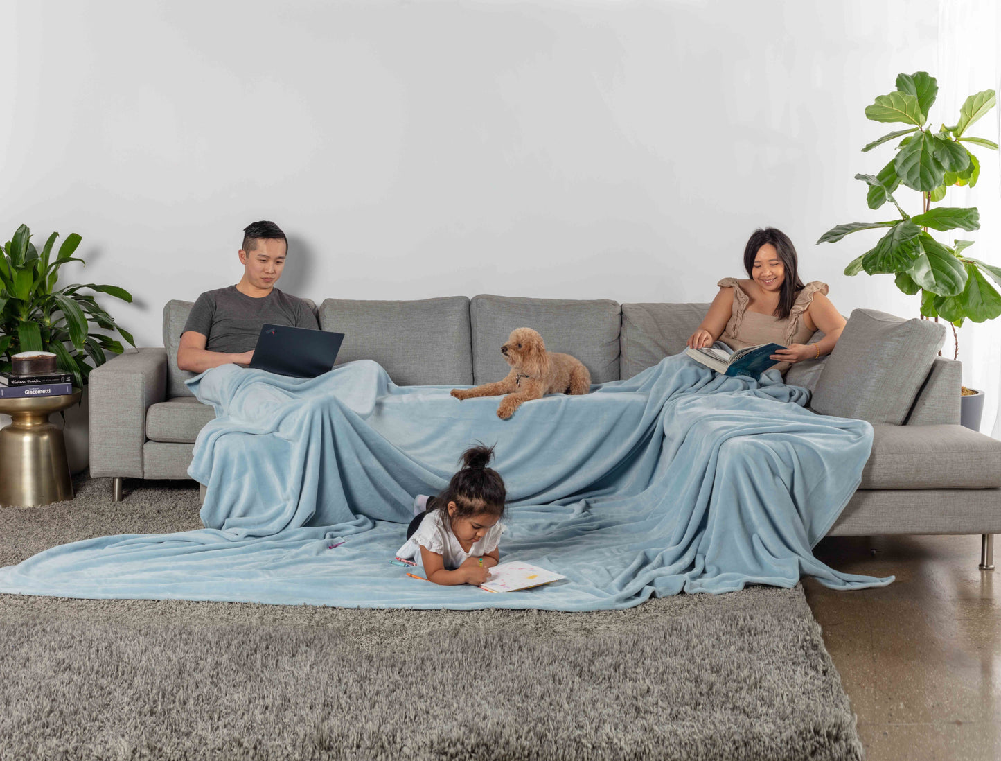 Truly Soft Velvet Plush Family Blanket