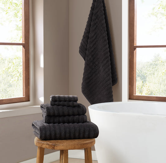 Brooklyn Loom Textured Zero Twist 6 Piece Towel Set