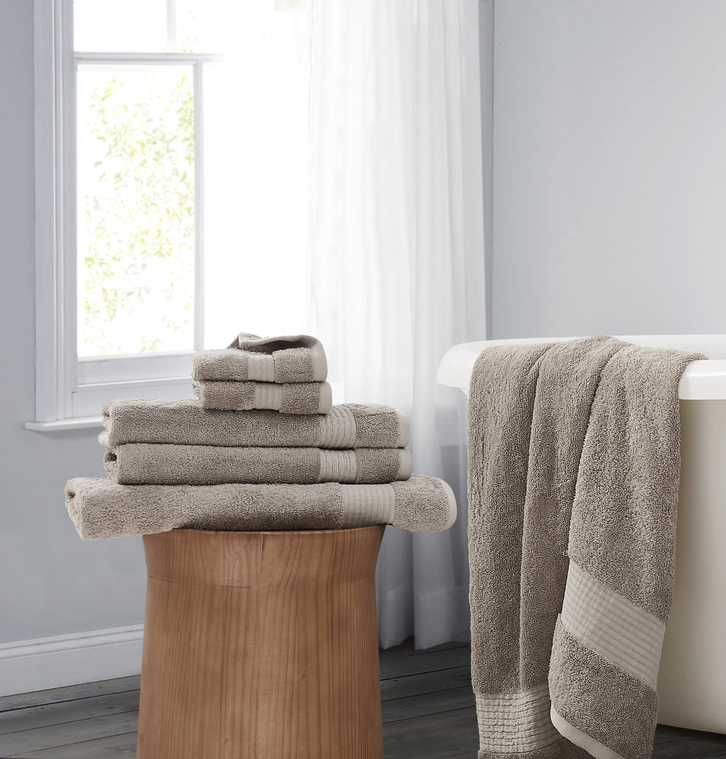 Brooklyn Loom Cotton TENCEL™ 6 Piece Towel Set in Khaki