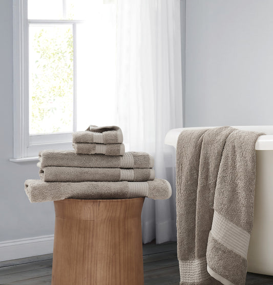 Brooklyn Loom Cotton TENCEL™ 6 Piece Towel Set in Khaki
