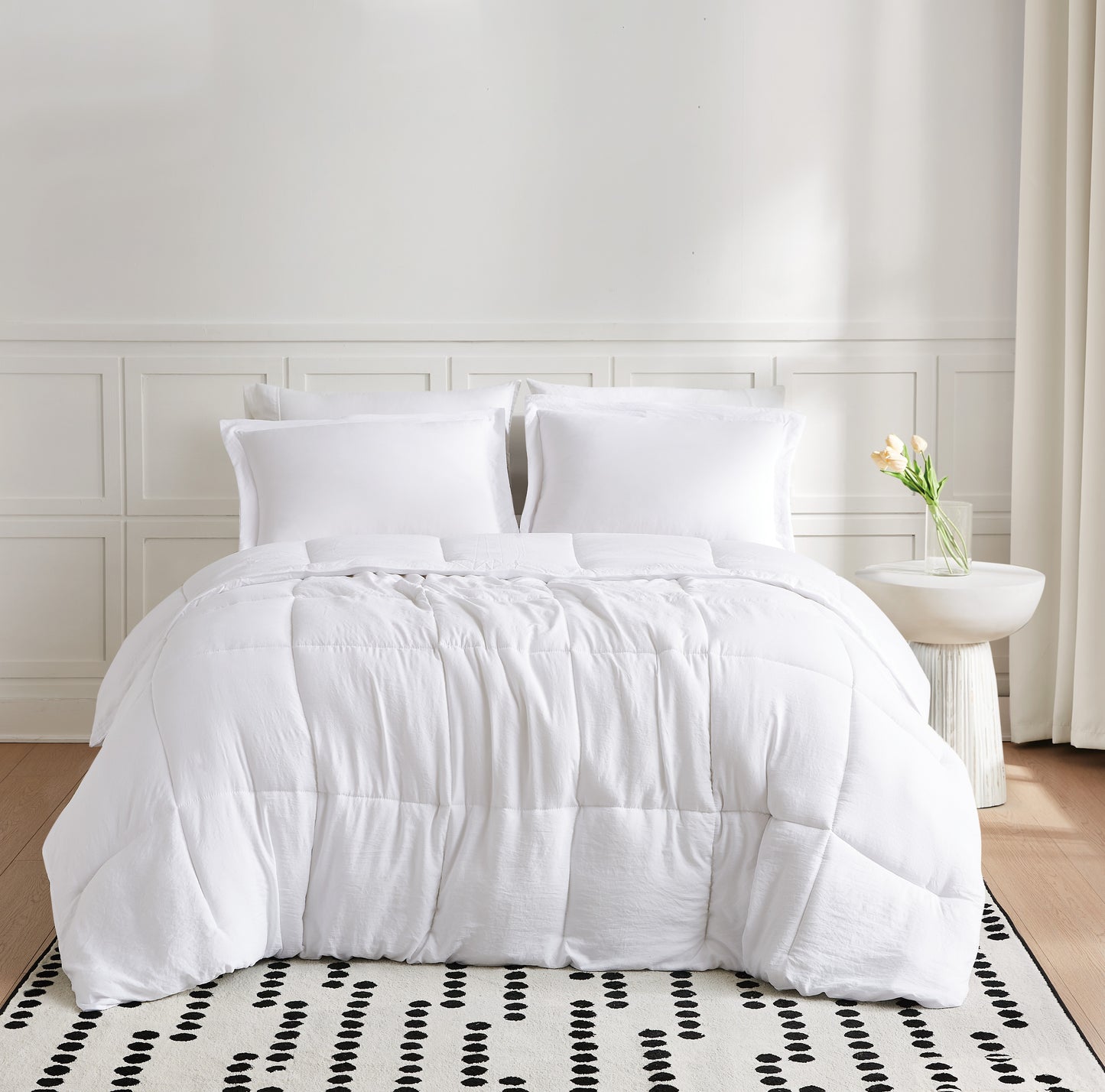 Truly Soft Garment Wash Solid Comforter Set