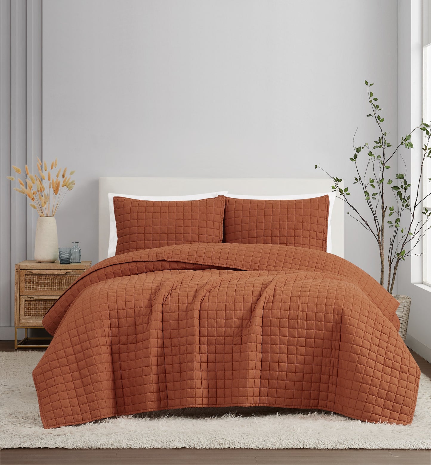 Brooklyn Loom Solid 100% Linen Quilt Set