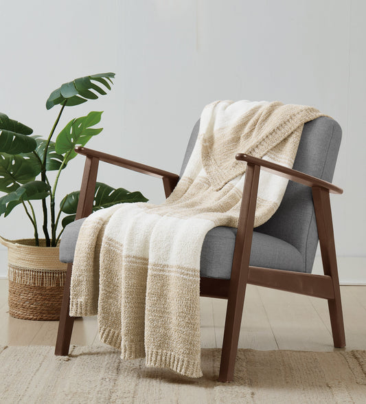 Brooklyn Loom Feathered Ombre Throw Blanket